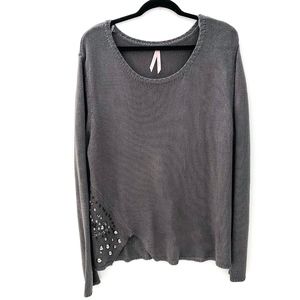 Ally Grey Studded Sweater - Size XL